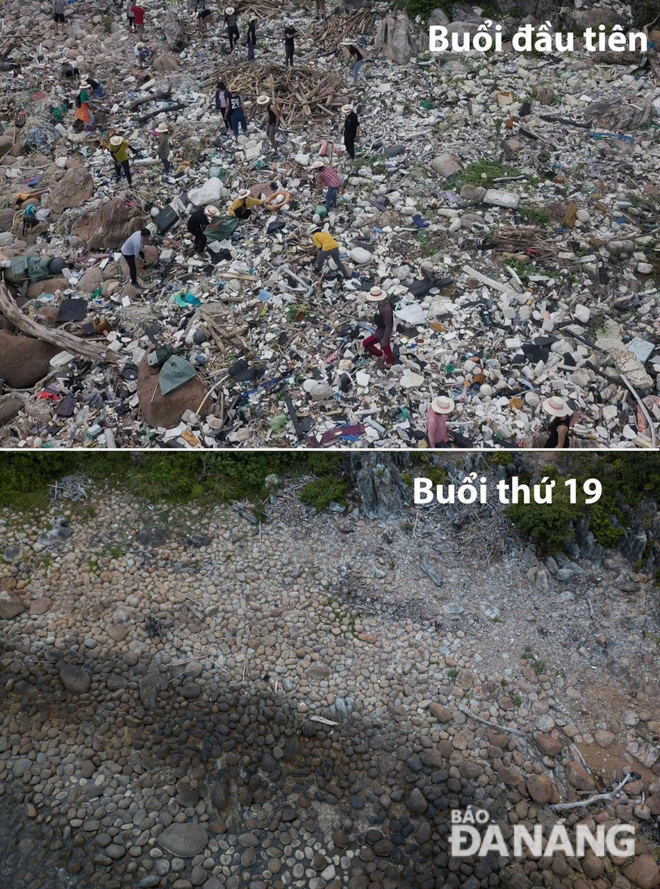 Images of the Black Rock Area before and after the cleanups