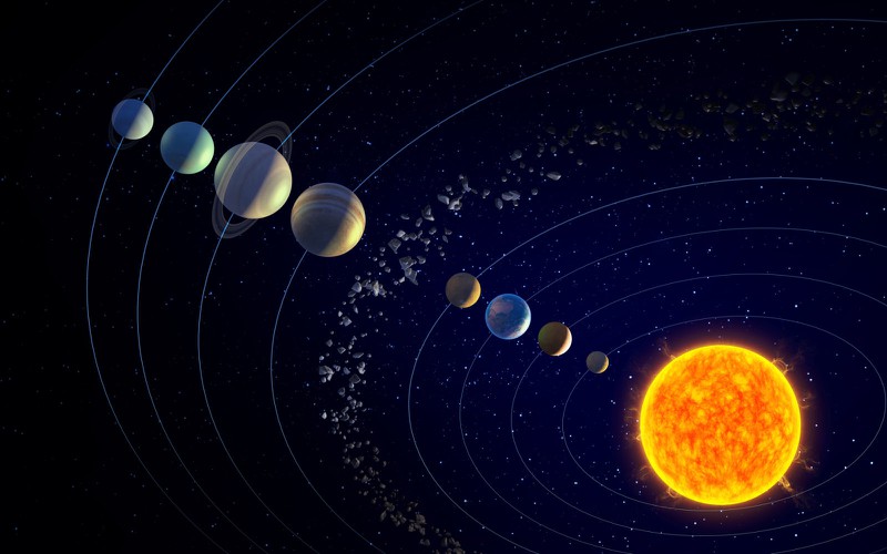 Mặt Trời chiếm 99% khối lượng Hệ Mặt trời của chúng ta.