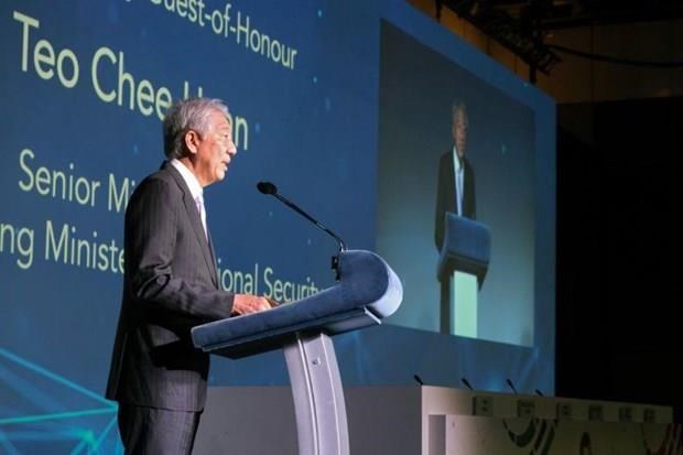 Senior Minister and Coordinating Minister for National Security Teo Chee Hean speaks at the opening ceremony.(Photo: straitstimes.com)