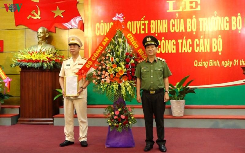 Ngày 1-7-2019, Trung tướng Nguyễn Văn Sơn, Thứ trưởng Bộ Công an đã trao quyết định về việc điều động và bổ nhiệm Đại tá Trần Hải Quân - Phó Chánh Thanh tra Bộ Công an làm Giám đốc Công an tỉnh Quảng Bình.