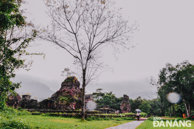 The My Son Sanctuary is virtually empty on rainy days