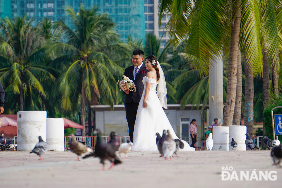 The Hoa Binh Pigeon Garden is very attractive to both locals and visitors who want to take their nice photos in the city, especially young couples who visit this site to shoot their beautiful wedding photos.