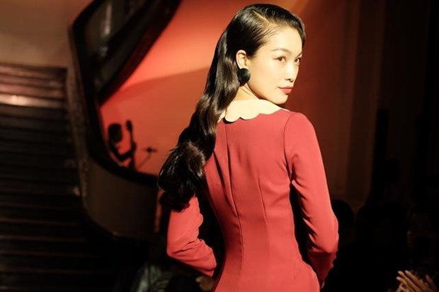 Miss Thuy Dung, together with many models and businesswomen, participated in the catwalk session. (Source: VNA)