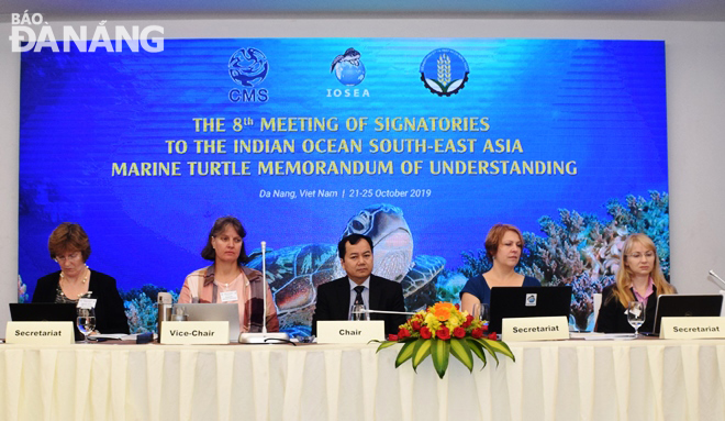  A view of the ongoing 8th Meeting of Signatories to The Indian Ocean - Southeast Asia (IOSEA) Marine Turtle Memorandum of Understanding (MoU) in Da Nang