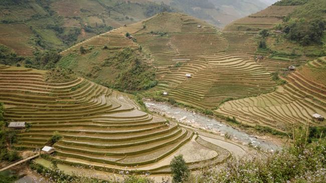 Ruộng bậc thang ở huyện Than Uyên thuộc tỉnh Lai Châu.