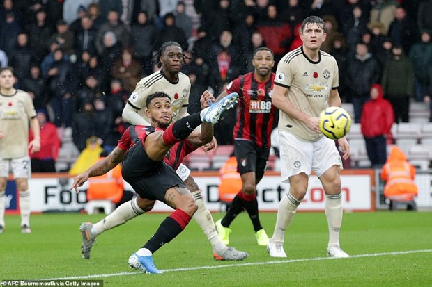 Joshua King khiến Manchester United nếm thất bại. (Nguồn: Getty Images)