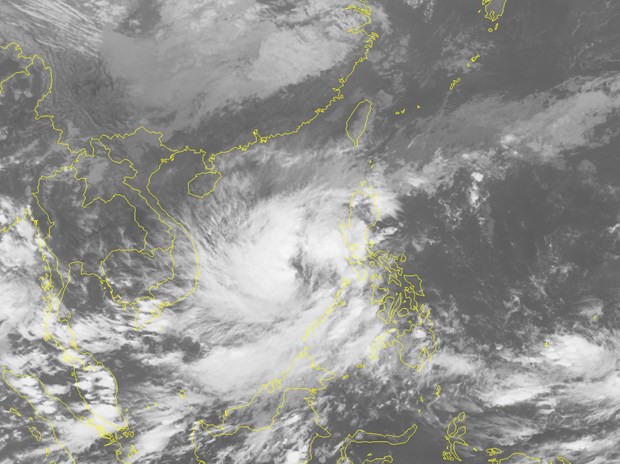 Ảnh mây vệ tinh vị trí cơn bão. (Nguồn: nchmf.gov.vn)