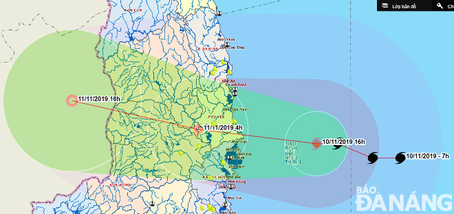 Bão số 6 ảnh hưởng trực tiếp các tỉnh Bình Định, Phú Yên, Khánh Hòa.