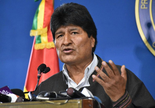 Ông Evo Morales không còn nhận được sự ủng hộ của quân đội và cảnh sát. Ảnh: AFP