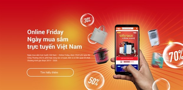 Online Friday 2019 will for the first time help businesses sell goods through e-voucher systems. (Photo: onlinefriday.vn)