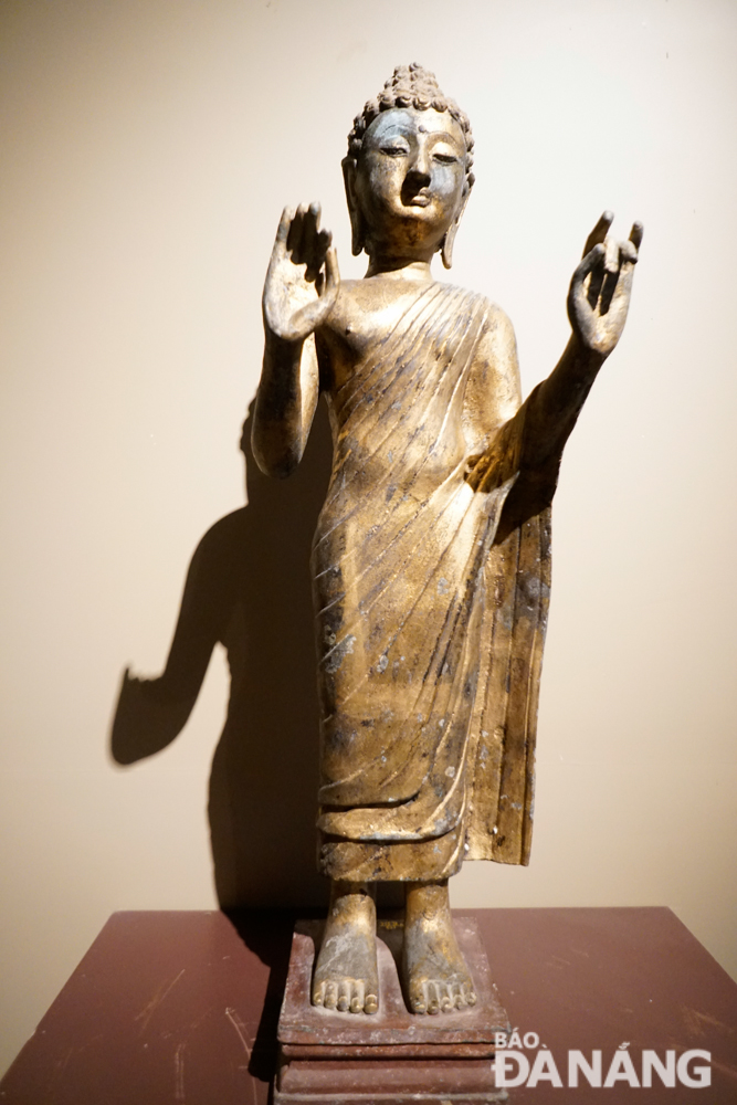 A bronze Buddha statue from Thailand dates back to the 19th century 