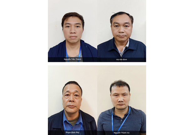4 đối tượng vừa bị khởi tố, bắt tạm giam. (Nguồn: bocongan.gov.vn)