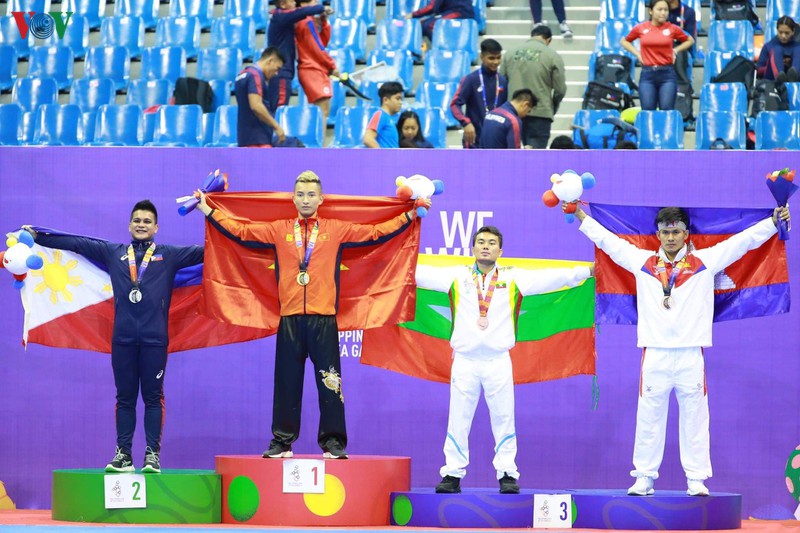 Đây là tấm HCV thứ 3 trong ngày hôm nay và thứ 18 tại SEA Games 30 của đoàn thể thao Việt Nam. (Ảnh: Ngọc Duy)