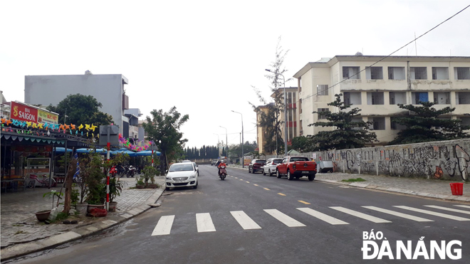 The 45m-long roads under the city’s key investment projects have been put into use in last month. In the photo is a section of the already completed Ngo Thi Sy - Phan Tu, in My An Ward, Ngu Hanh Son District