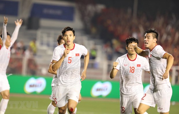 Vietnam defeated Indonesia 3-0 to become the champion of the 30th SEA Games men’s football in the Philippines on December 10. (Photo: VNA)