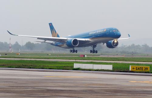 A Vietnam Airlines aircraft seen during a landing. Viet Nam is among a handful number of countries that have been able to maintain a perfect safety record for airlines for over two decades.