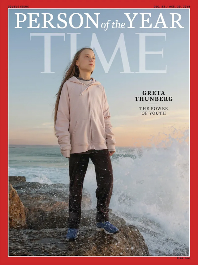Greta Thunberg trên trang bìa của tạp chí Time