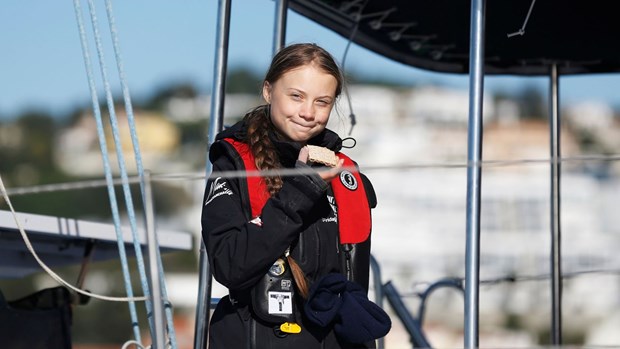 Nhà hoạt động môi trường Greta Thunberg. (Ảnh: Sky News)