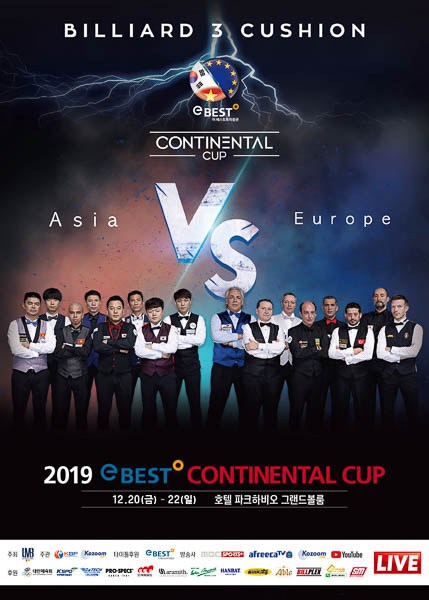 A poster for the Continental Cup between Asia and Europe later this week. (Source: internet)