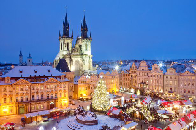 Toàn cảnh đêm Giáng sinh ở Budapest.