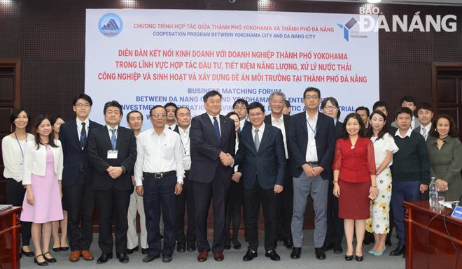 Representatives from Yokohama and Da Nang businesses at the forum