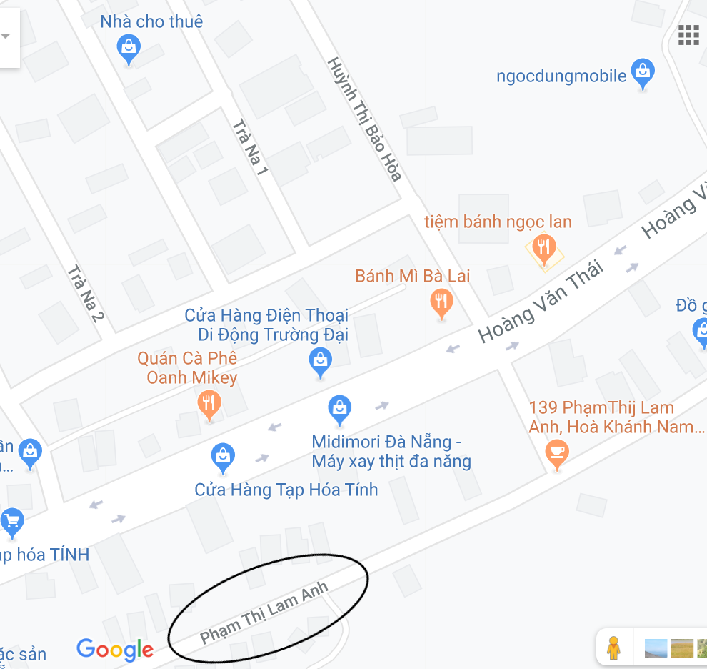 Thành phố Đà Nẵng đặt tên đường Phạm Thị Lam Anh ở phường Hòa Khánh Nam, quận Liên Chiểu. 