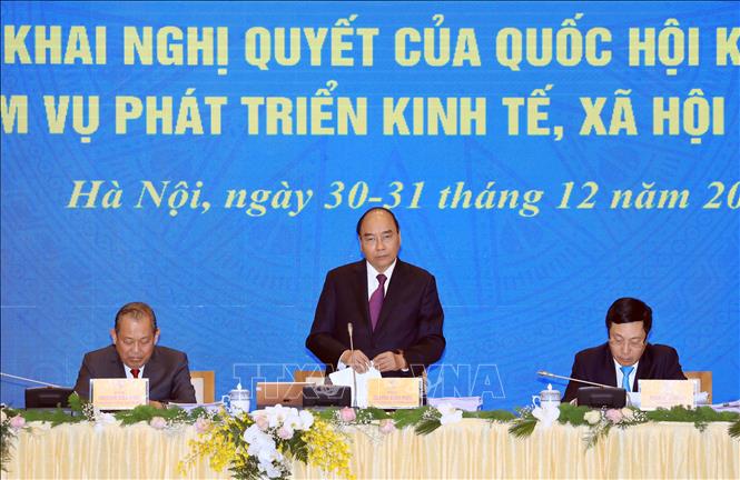 Thủ tướng Nguyễn Xuân Phúc phát biểu. Ảnh: Thống Nhất/TTXVN