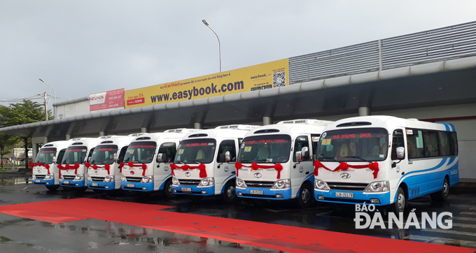 82 phương tiện ô tô  tiêu chuẩn được đưa vào vận hành tuyền xe buýt Đà Nẵng- Huế và ngược lại