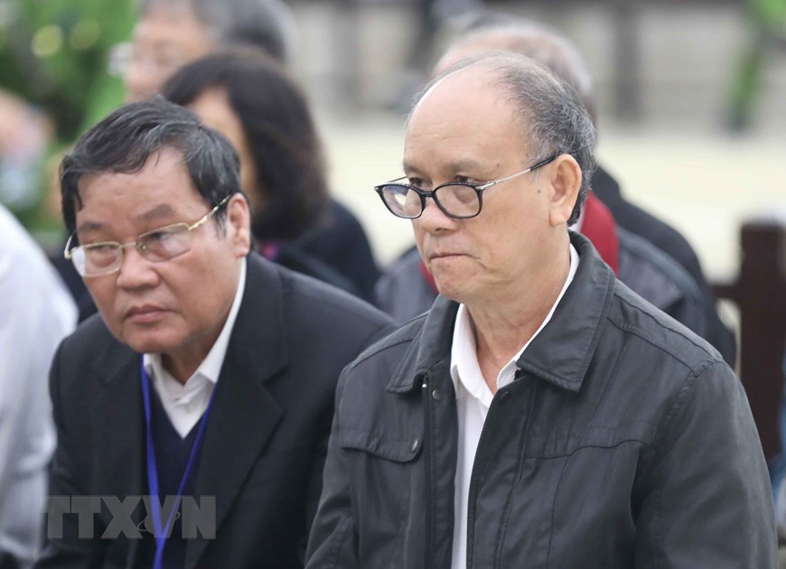 Bị cáo Trần Văn Minh (sinh năm 1955, cựu Chủ tịch UBND thành phố Đà Nẵng, giai đoạn từ năm 2006-2011) tại phiên xét xử. (Ảnh: Doãn Tấn/TTXVN)