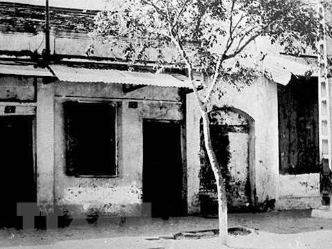Nhà số 5D phố Hàm Long, Hà Nội - nơi thành lập Chi bộ cộng sản đầu tiên ở Việt Nam, tháng 3-1929. (Ảnh: Tư liệu/TTXVN)