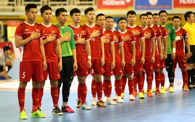 The Vietnam’s national futsal team are ready for the 2020 AFC Futsal Championship finals. (Photo vff.org.vn)