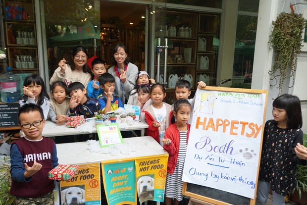Dự án Happy Pets của Phổ thông liên cấp Edison Schools. (Ảnh: CTV/Vietnam+)