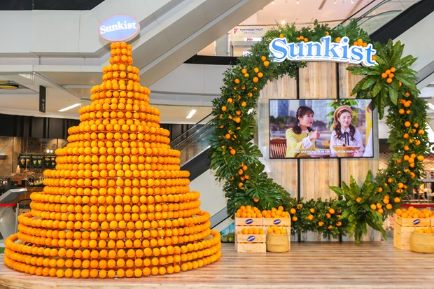 Sản phẩm cam tươi Mỹ nhập khẩu mang thương hiệu Sunkist.