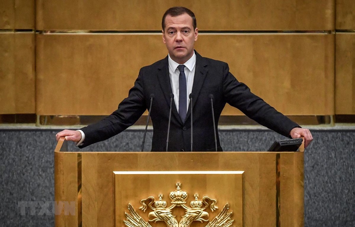 Thủ tướng Nga Dmitry Medvedev. Ảnh: AFP/TTXVN