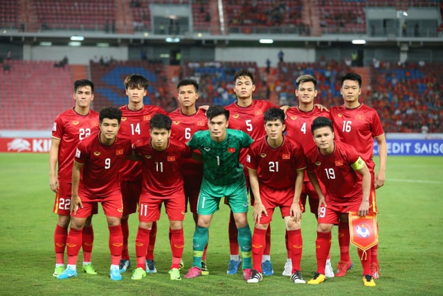 Đội hình ra sân của U23 Việt Nam ở trận gặp U23 Triều Tiên.