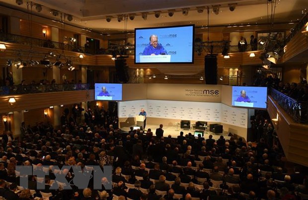 Chủ tịch MSC Wolfgang Ischinger phát biểu tại Hội nghị An ninh Munich ngày 15-2-2019. (Ảnh: AFP/TTXVN)