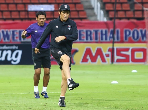 Huấn luyện viên Akira Nishino gia hạn hợp đồng thêm 2 năm với bóng đá Thái Lan với mục tiêu dài hạn là World Cup 2026. (Ảnh: Nguyên An/Vietnam+)