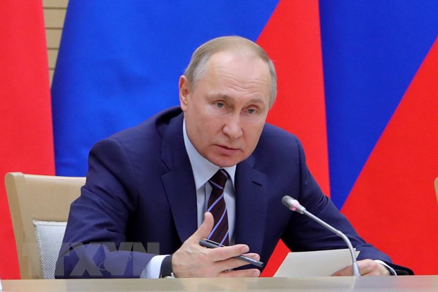 Tổng thống Nga Vladimir Putin trong bài phát biểu tại Moskva ngày 16/1/2020. (Nguồn: AFP/TTXVN)