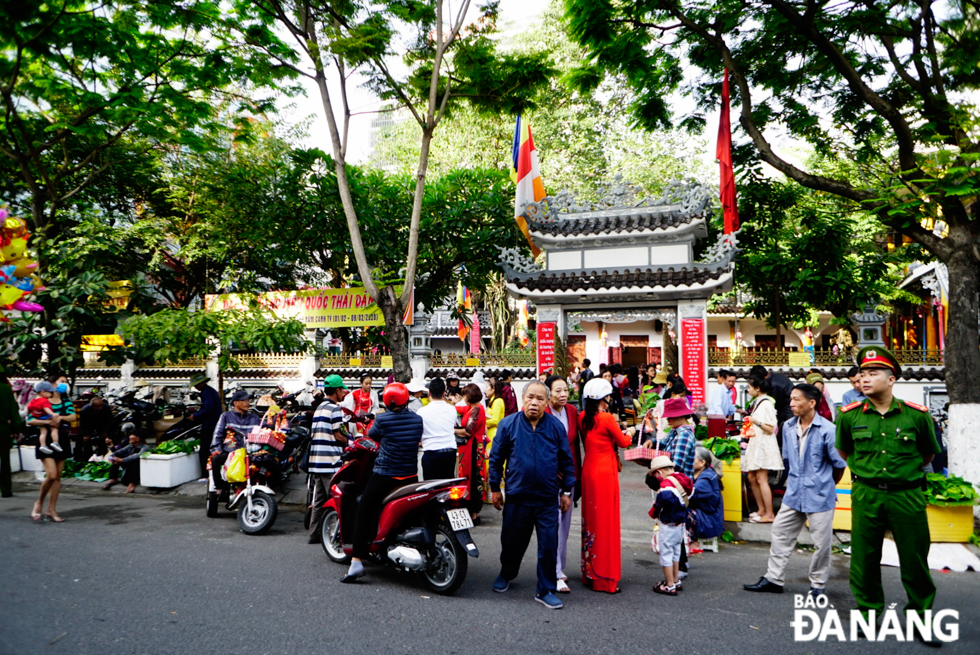 Thousands visited the city’s pagodas in the early morning to pray for good luck in the Lunar New Year.