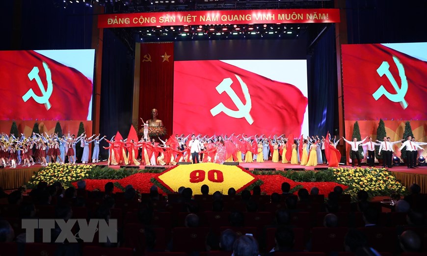 Mít-tinh trọng thể kỷ niệm 90 năm Ngày thành lập Đảng Cộng sản