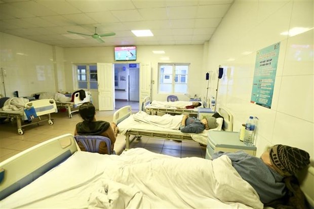 Bệnh viện Đa khoa Thanh Nhàn là một trong 5 bệnh viện của Hà Nội điều trị, cách ly bệnh nhân nghi mắc virus corona.(Ảnh: TTXVN/Vietnam+)