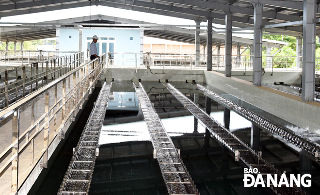 Dawaco xây dựng cụm xử lý nước mới tại Nhà máy nước Cầu Đỏ bằng nguồn vốn tự có. 							       Ảnh: HOÀNG HIỆP