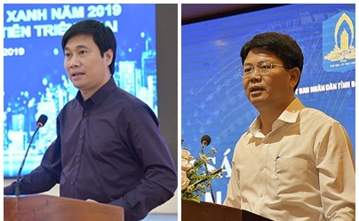 Thứ trưởng Bộ Xây dựng Nguyễn Tường Văn (ảnh trái) và Thứ trưởng Bộ Tư pháp Nguyễn Thanh Tịnh