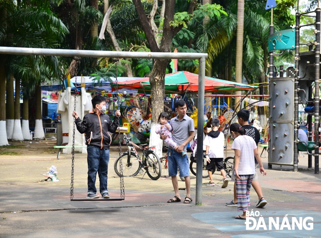 Public parks are often crowded with children