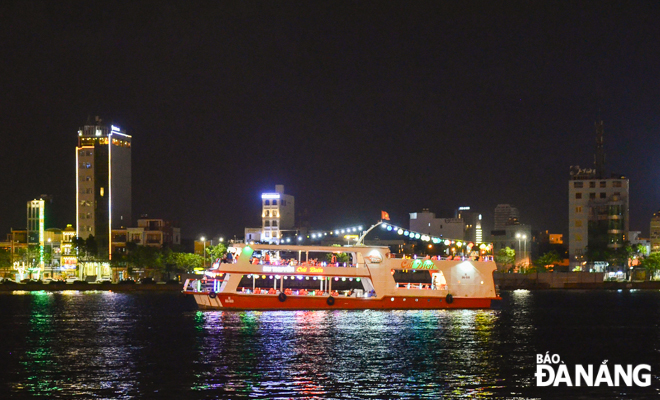 A tourist boat operating on the Han River