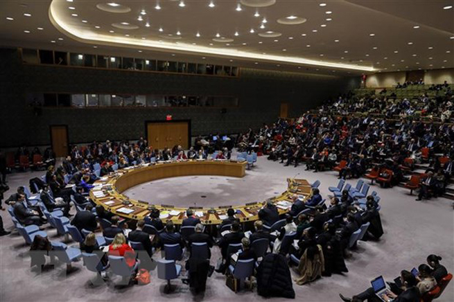 Toàn cảnh một cuộc họp của Hội đồng Bảo an Liên hợp quốc ở New York, Mỹ. (Nguồn: THX/TTXVN)