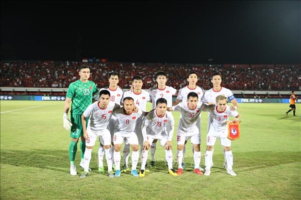 The Viet Nam men's football team (Photo: VNA)