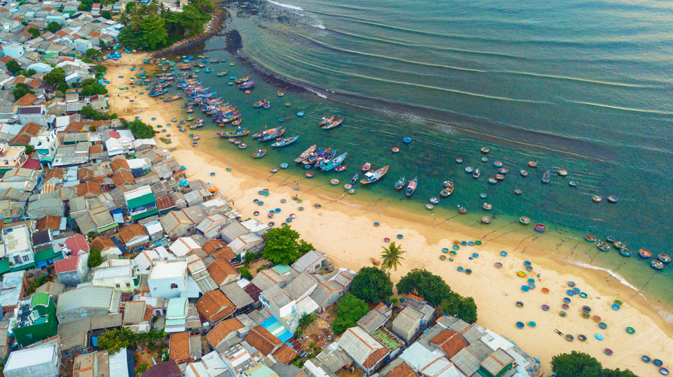 The Phuoc Thien fishing village in the namesake commune, Binh Son District