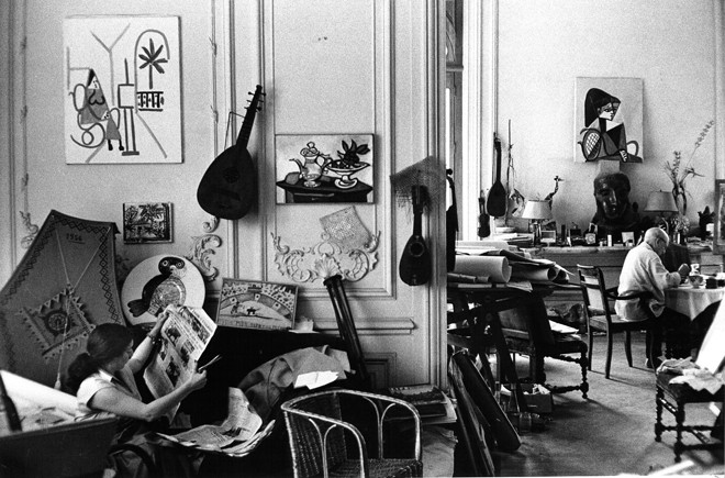Xưởng vẽ của Picasso. (Ảnh chụp năm 1957)