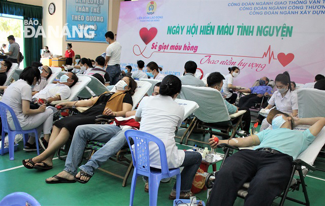 Blood donors at the campaign 